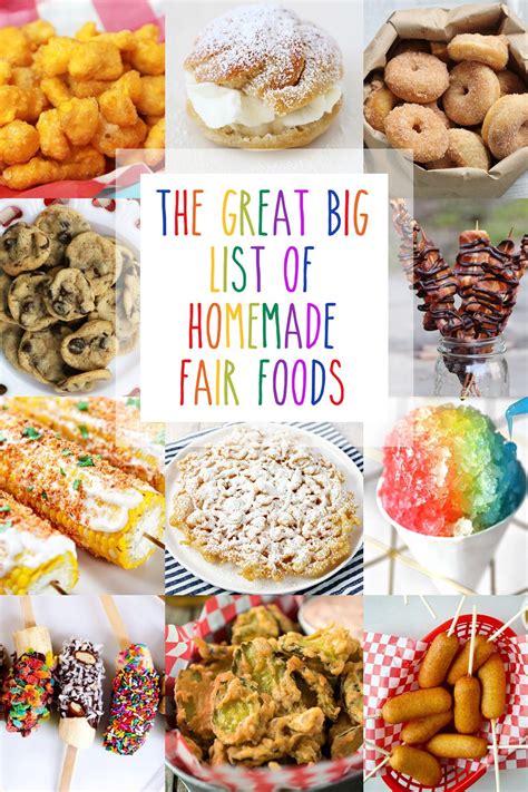 The Great Big List Of Homemade Fair Foods Artofit