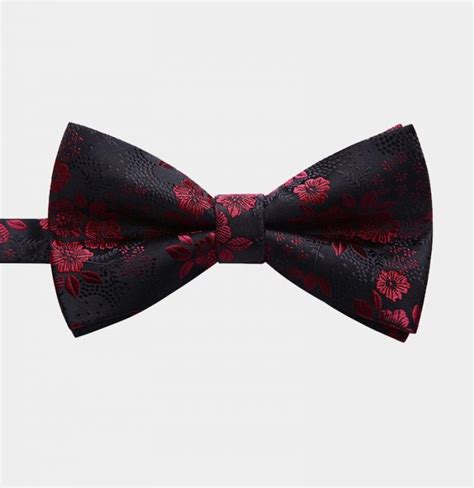 Burgundy Floral Bow Tie and Suspenders Set | Gentleman's Guru