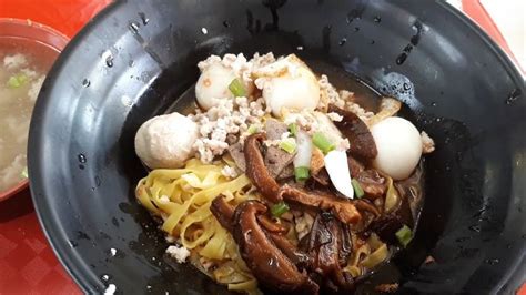 Kovan 209 Food Centre Fa Ji Mince Meat Fishball Noodle Yam Teochew