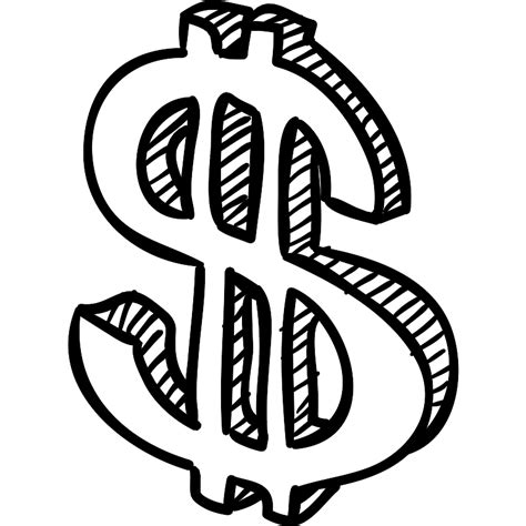 Dollar Currency Sign Sketch Vector SVG Icon SVG Repo