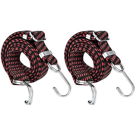 Sdtc Tech Inch Adjustable Flat Bungee Cords With Hooks Pack