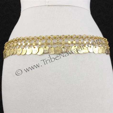 Gold Coin Belly Dance Costume Belt Tribe Nawaar