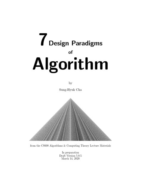 7 Design Paradigms Of Algorithm Pdf Algorithms Mathematics