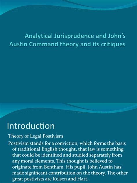 Lecture 2 John Austin Pdf Jurisprudence Philosophical Theories