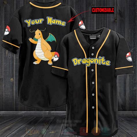 Pokemon Dragonite Personalized Baseball Jersey Hot Sale 2023