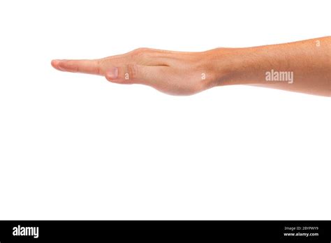 Open Palm Hand Gesture Of Male Hand Stock Photo Alamy