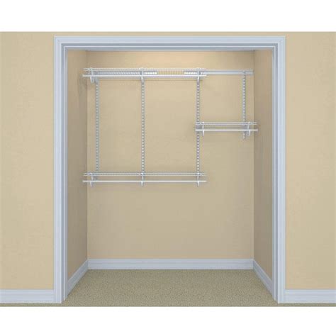 Closetmaid Shelftrack In W White Reach In Wall Mount Shelf Wire