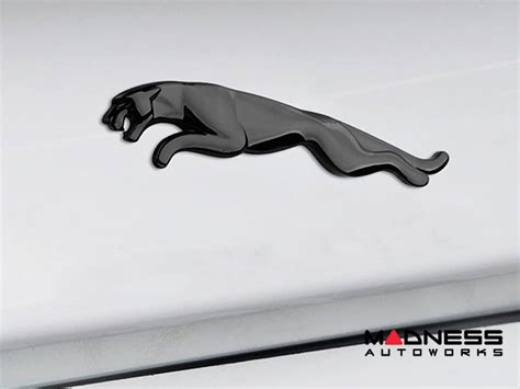 Jaguar Custom Emblem Growler Gloss Black Finish 86mm