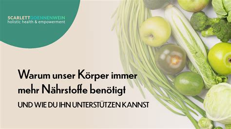 Warum Unser K Rper Immer Mehr N Hrstoffe Ben Tigt Holistic Health