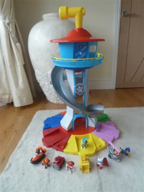 PAW PATROL My Size Lookout Tower Complete With VEHICLES AND PUPS 54 00