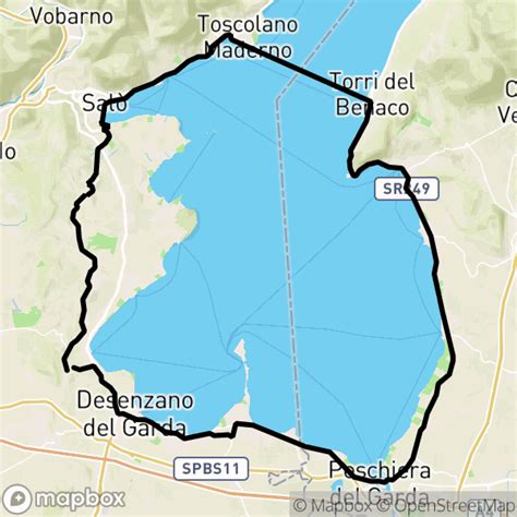 Giro Basso Lago Di Garda Mappa Percorso Ciclabile Bici Mountain Bike