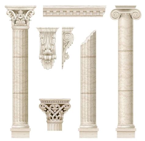 classic antique marble columns marble columns window display design