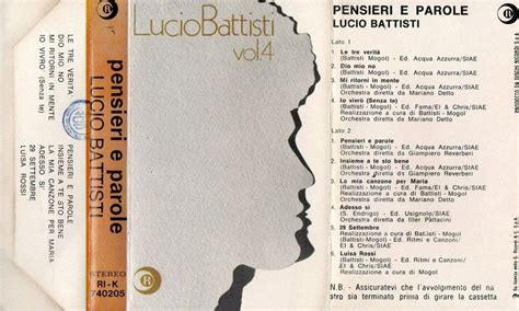 Lucio Battisti Discografia Cover Video Testi