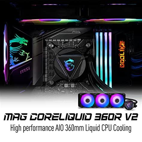 Msi Mag Coreliquid R V Aio Argb Cpu Liquid Cooler Rotating Cap