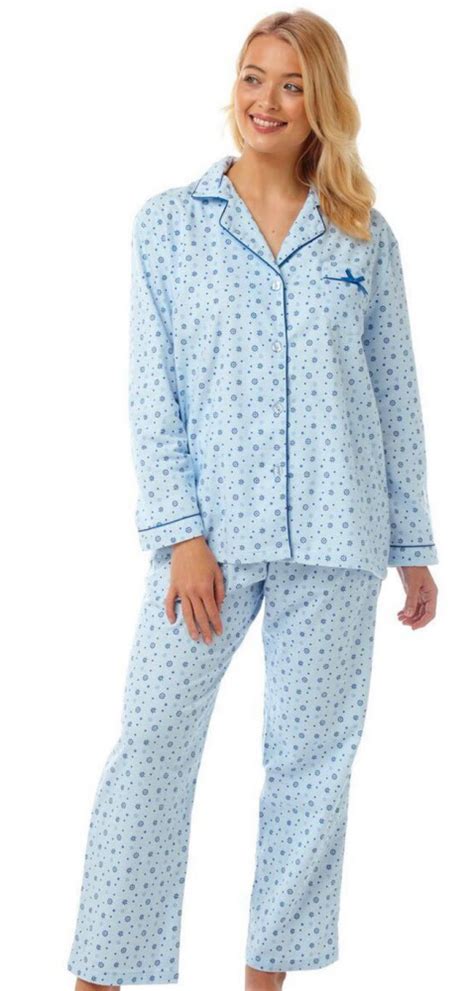 Blue On Sale Button Pyjamas