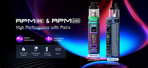 Smok Rpm 100 Pod Mod Kit 4399 Central Vapors