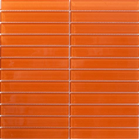 Orange Glass Tile Iron Garden Decor