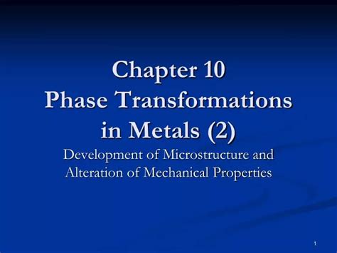 PPT Chapter 10 Phase Transformations In Metals 2 PowerPoint