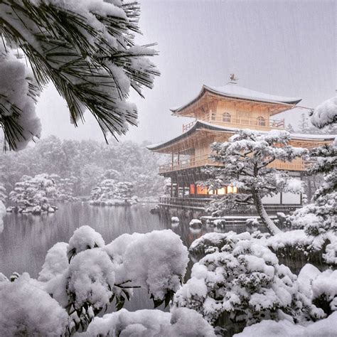 Heavy Snowfall Turns Kyoto Into a Beautiful Winter Wonderland