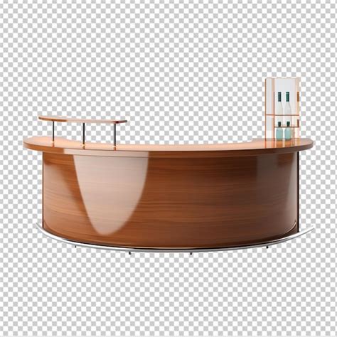 Premium PSD Curved Bar Counter Isolated On Transparent Background