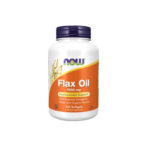 Flax Oil 1000mg Óleo De Linhaça 120 Veg Softgels Now Foods Bh