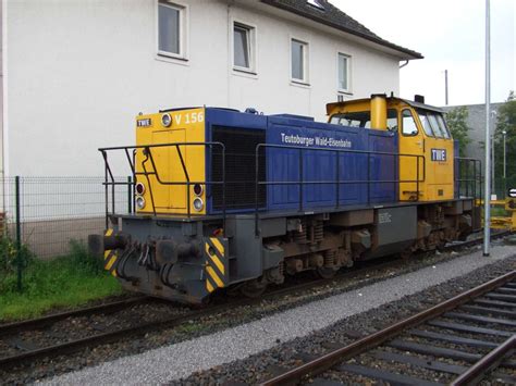 Am 01 09 2007 steht eine zur TWE gehörige Lok der Baureihe Mak G 1206