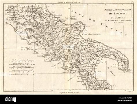 Partie Septentrionale Du Royaume De Naples Southern Italy BONNE 1789