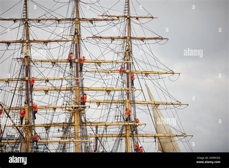 Amazing Tall Ships From Tall Ship Race Event In Aalborg Stock