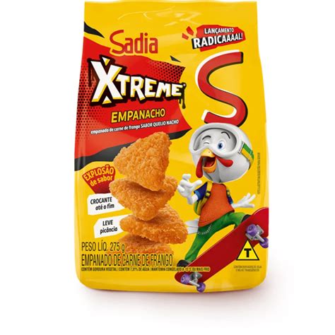 Empanado De Frango Queijo Nacho Sadia Xtreme Empanacho Pacote G