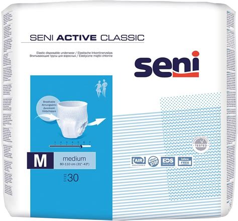 SENI Slips Absorbants Seni Active Classic M Absorption Level 5 5