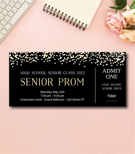 Prom ticket template – Artofit