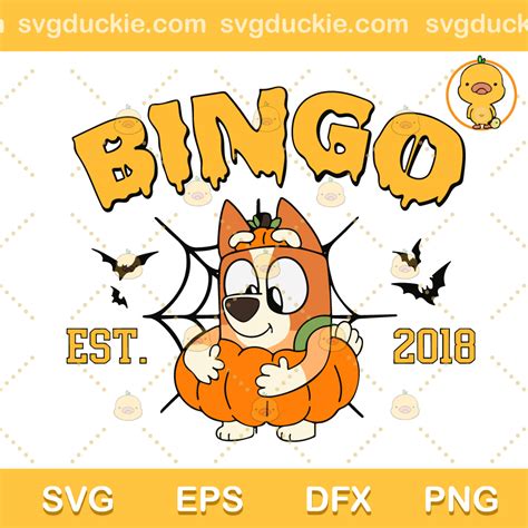 Bluey Bingo Est 2018 Cute SVG Bingo Heeler Bluey And Bingo SVG PNG