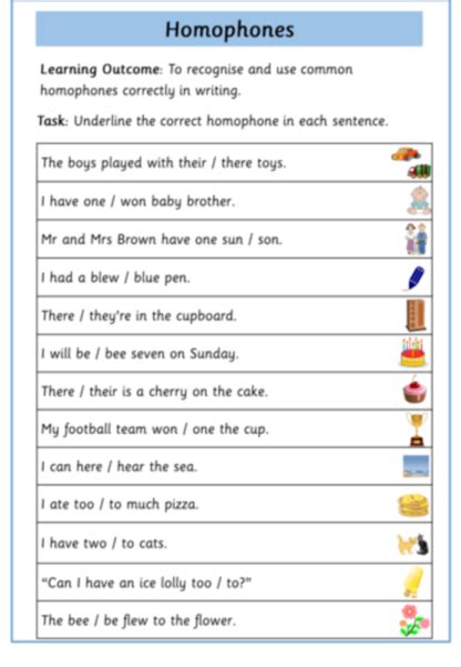 Homophones Year 2 Worksheets Inspire And Educate By Krazikas