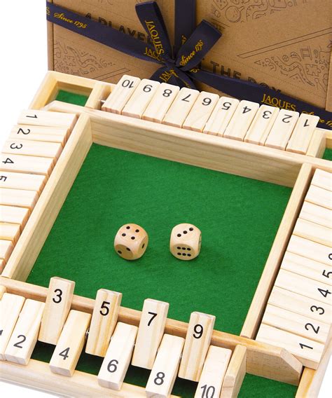 Jaques Of London 4 Player Shut The Box Wooden Board Games Shut The