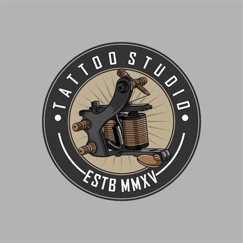 Plantilla De Logotipo De Tattoo Studio Vector Premium