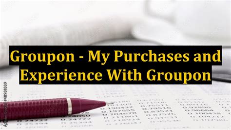 Groupon My Purchases And Experience With Groupon Youtube