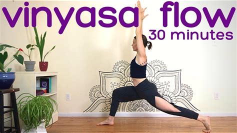 30 Minute Vinyasa Flow Quick Yoga Class Total Body Stretch Tinas Yoga Room Youtube