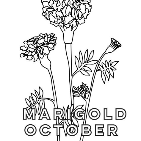 October Birth Flower: Marigold Friday Free Printable - Canary Jane