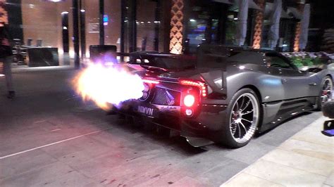 6 5 Million Pagani Zonda Oliver Roadster SHOOTING FLAMES In Central