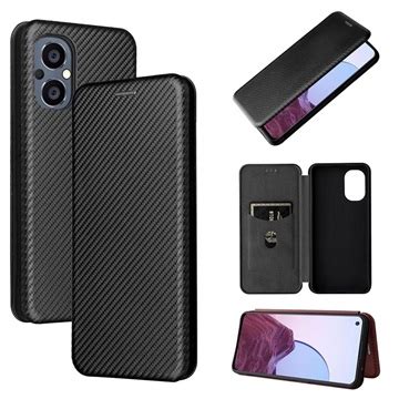 Oneplus Nord N G Flip Case Carbon Fiber Black