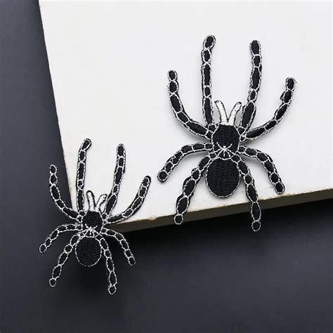 1 Pc Spider Patch For Clothing Iron On Embroidered Sew Applique Fabric