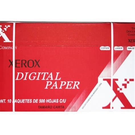 Papel Cortado Xerox Bond Digital Carta 75gr C5000 Hojas De Xerox