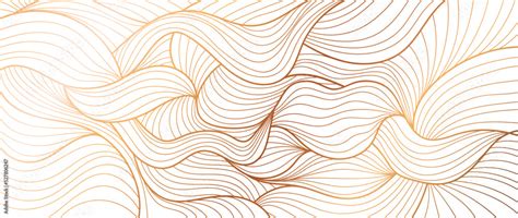 Elegant abstract line art on white background. Luxury hand drawn with ...