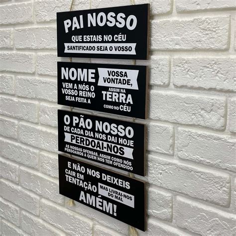 Placa Decorativa MDF Pai Nosso Pontual Decor