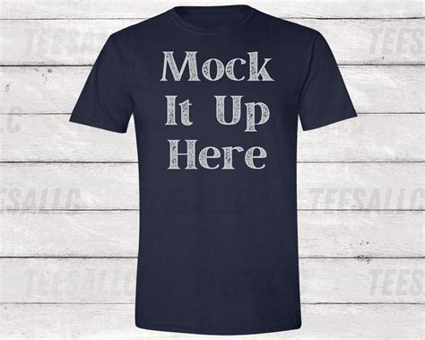 Navy Gildan Mockup T Shirt Tagless Tshirt Mock Up Etsy Uk