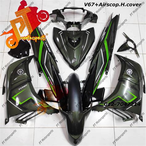 Yamaha LC 135 Cover Set V6 Grey ATAU Hijau Lumut Exciter Robot 2022 158