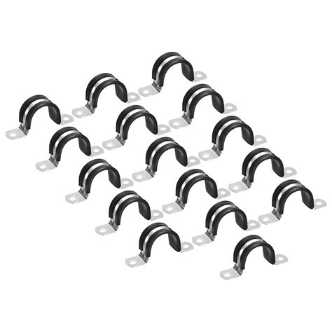 Uxcell Pack Cable Clamp U Shape Stainless Steel Rubber