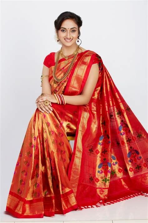 Marathi Paithani Sarees Colours Handwoven From The Finest Silks Its