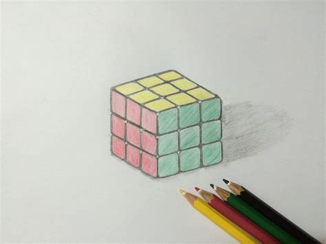 Rubiks Cube Drawing At Paintingvalley Explore Collection Of