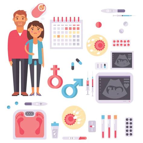 Young Couple Fertility Illustrations Royalty Free Vector Graphics